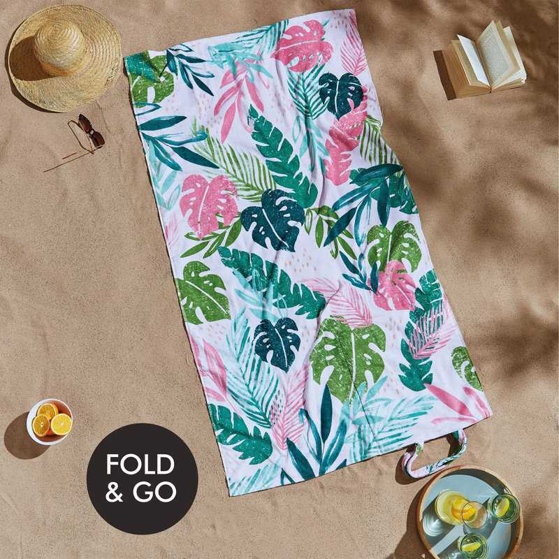 Catherine Lansfield Tropical Palm Beach Towel Single Wayfair.co.uk